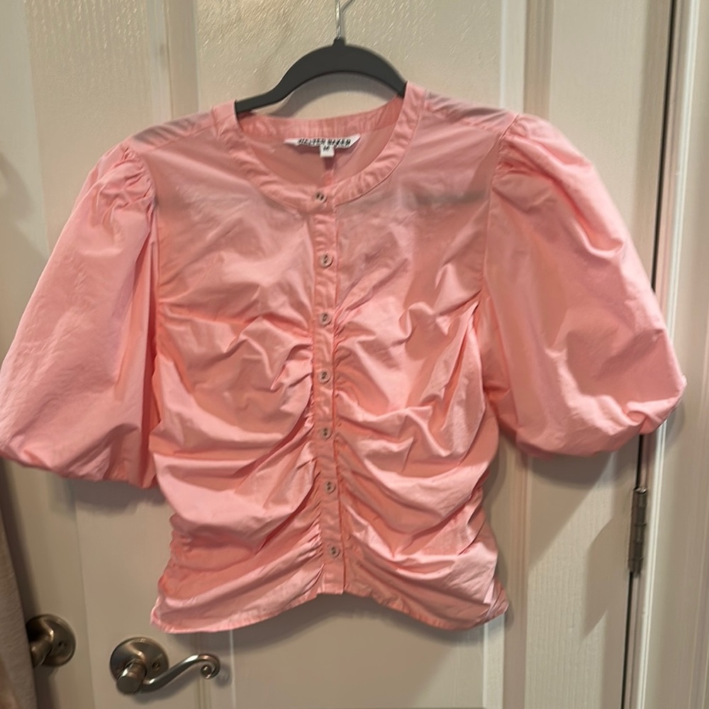 Walter Baker Pink Puff Sleeve Blouse